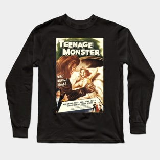 Vintage Drive-In Trash Movie Poster - Teenage Monster Long Sleeve T-Shirt